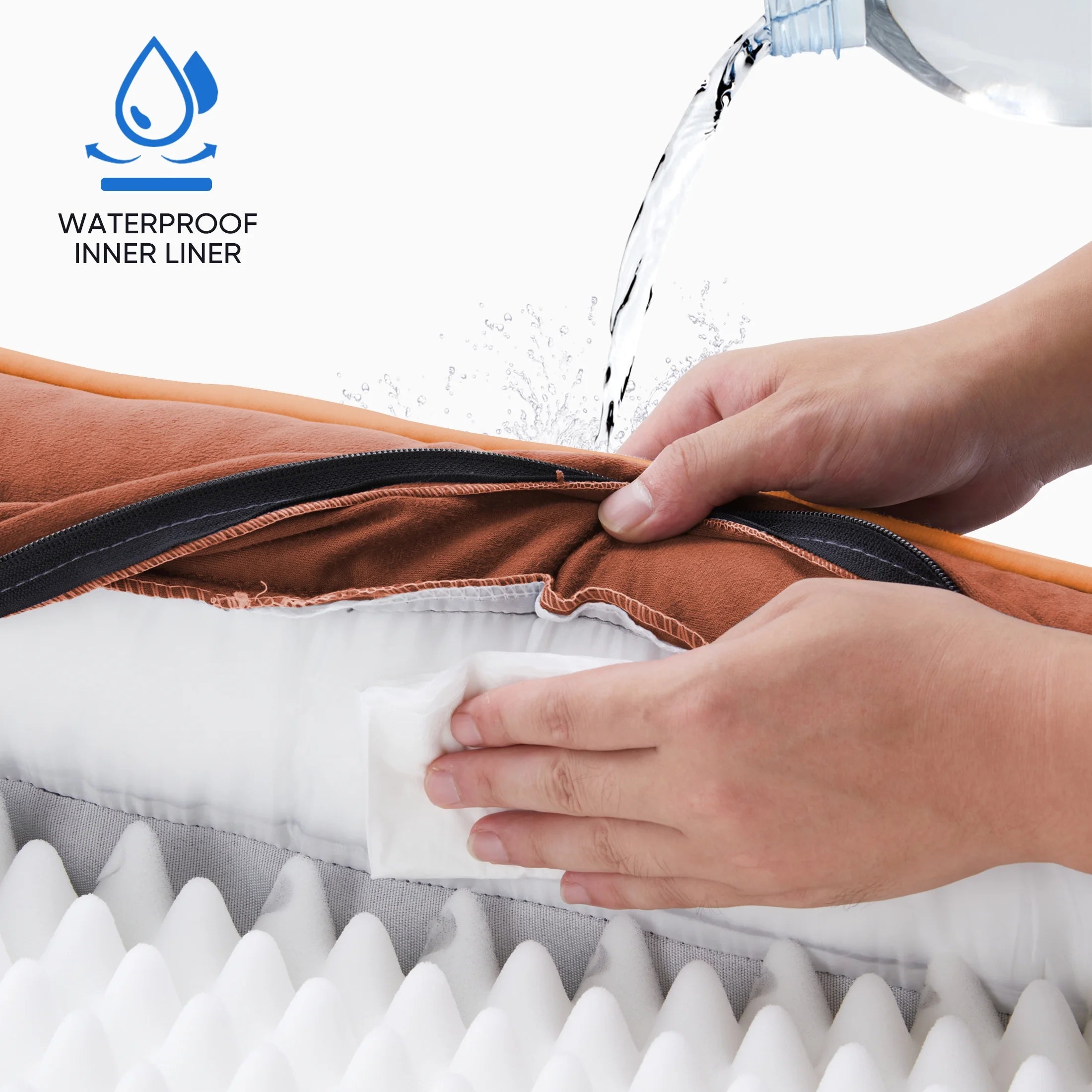 Dog Bed, 42"X32" Orthopedic Dog Sofa Bed Extra Large, Supportive Foam Pet Couch Bed with Removable Washable Cover, Brown